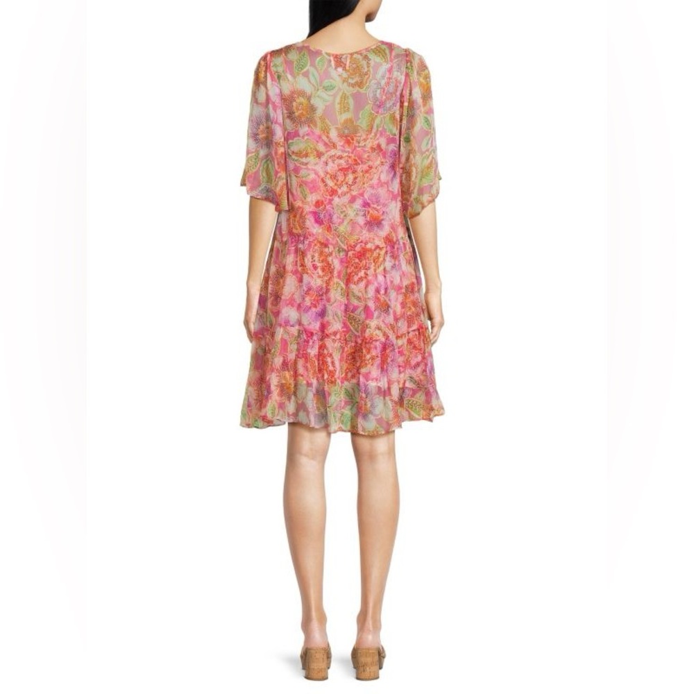"Jade" Mari Tiered Silk Mini Dress Sz XL - NWOT - Picture 2 of 10